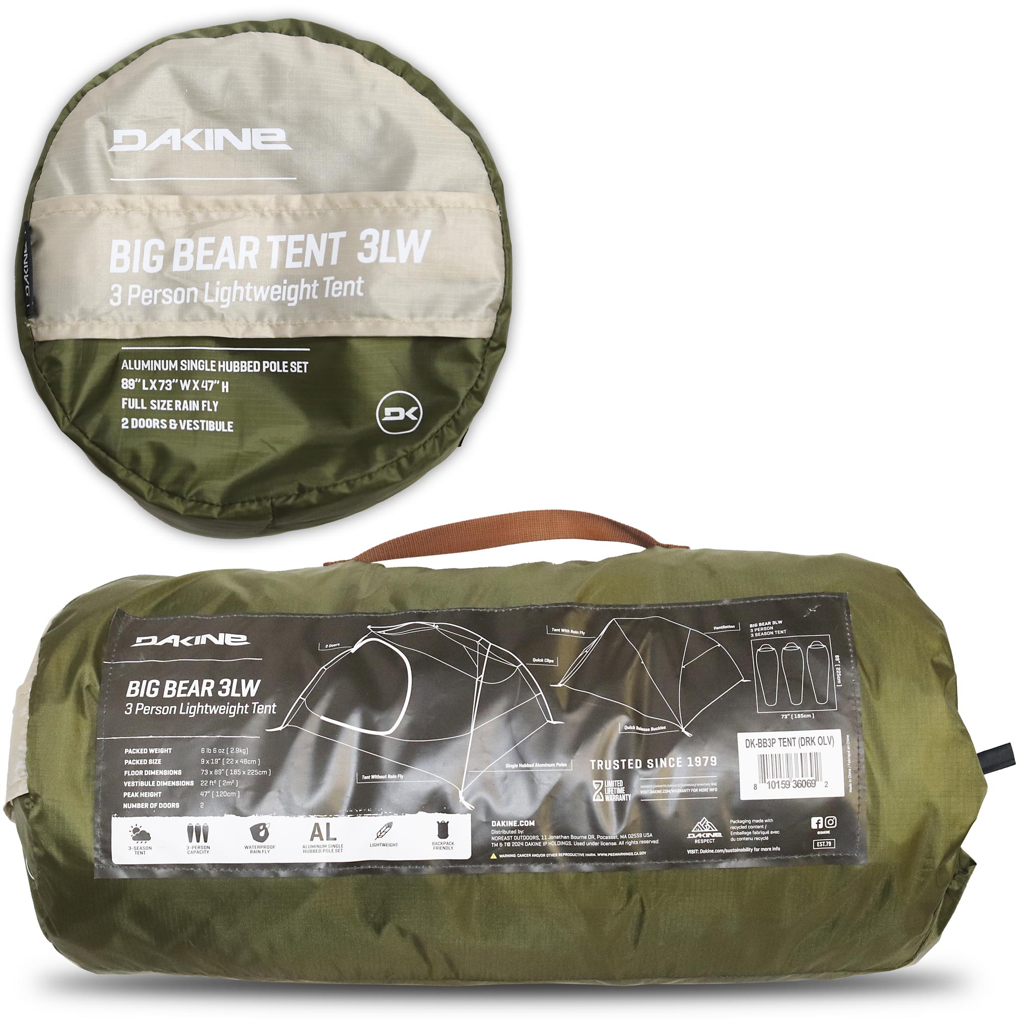 Big Bear 3-Person Tent - Mojave Desert/Dark Olive