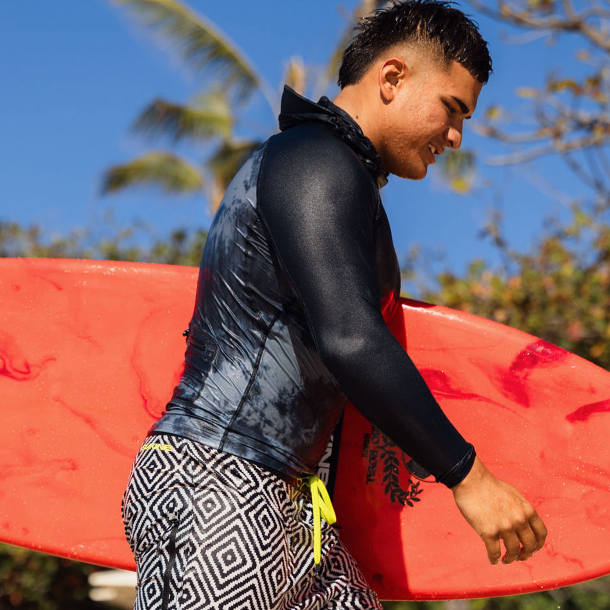 Todos Hooded Compression Fit Rashguard - Dark Waves